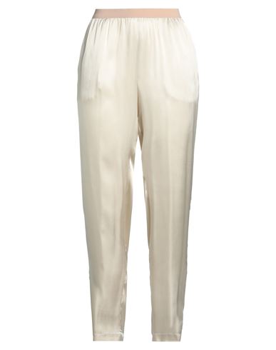Shop Semicouture Woman Pants Ivory Size 8 Acetate, Silk In White