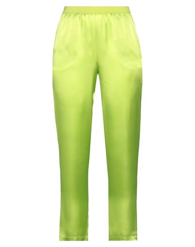 Semicouture Woman Pants Light Green Size 2 Acetate, Silk