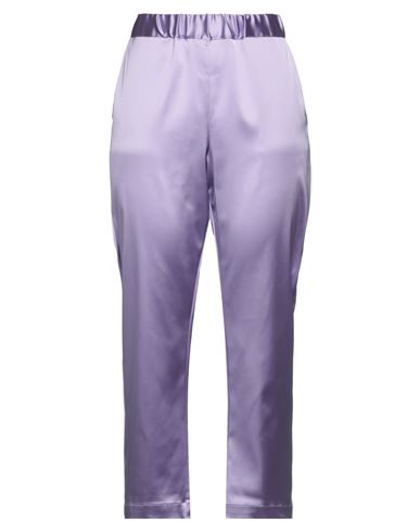 Semicouture Woman Pants Lilac Size 6 Acetate, Polyamide, Elastane In Purple