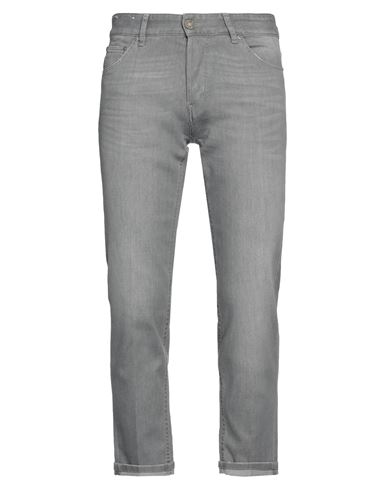 Pt Torino Man Jeans Grey Size 33 Cotton, Elastane