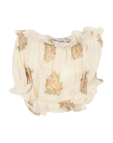 Shop The New Society Newborn Girl Shorts & Bermuda Shorts Ivory Size 3 Organic Cotton, Viscose In White