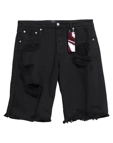 Icon Denim Man Denim Shorts Black Size 32 Cotton