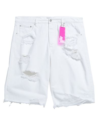 Icon Denim Man Denim Shorts White Size 36 Cotton