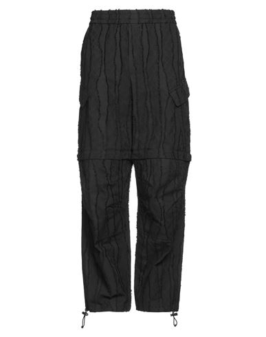 Shop Msgm Man Pants Black Size 34 Cotton