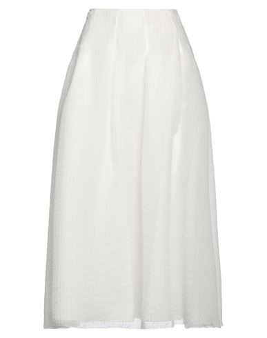 Fabiana Filippi Woman Maxi Skirt Off White Size 8 Silk, Polyamide