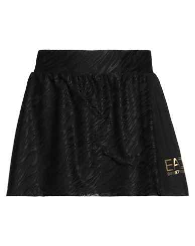 Ea7 Woman Mini Skirt Black Size Xxs Polyamide, Elastane, Polyester