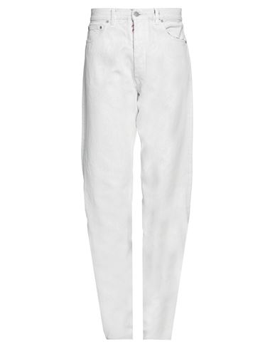 Maison Margiela Man Denim Pants White Size 33 Cotton