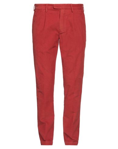 Devore Man Pants Rust Size 36 Cotton, Modal, Elastane In Red