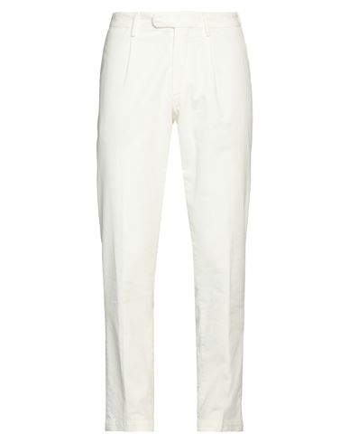 Devore Man Pants White Size 34 Cotton, Modal, Elastane