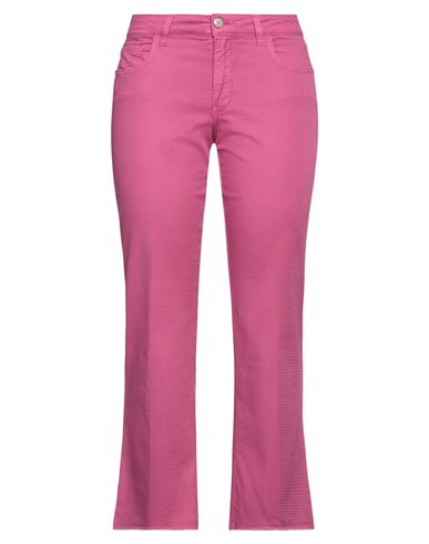 Re-hash Re_hash Woman Pants Fuchsia Size 28 Cotton, Elastane In Pink