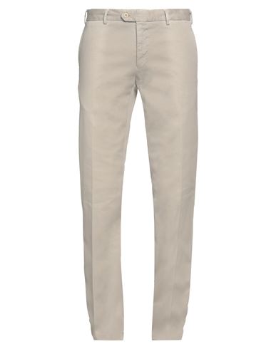 Santaniello Man Pants Beige Size 32 Cotton, Elastane In White