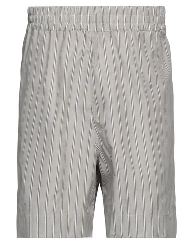 Studio Nicholson Man Shorts & Bermuda Shorts Light Grey Size L Cotton