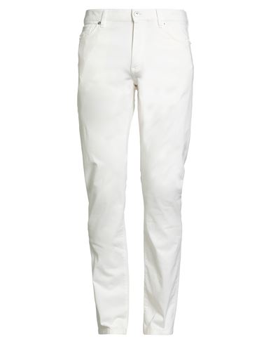 Zegna Man Pants Ivory Size 35 Cotton, Elastane In White