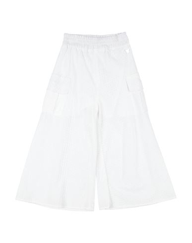 Shop Monnalisa Toddler Girl Pants White Size 7 Cotton
