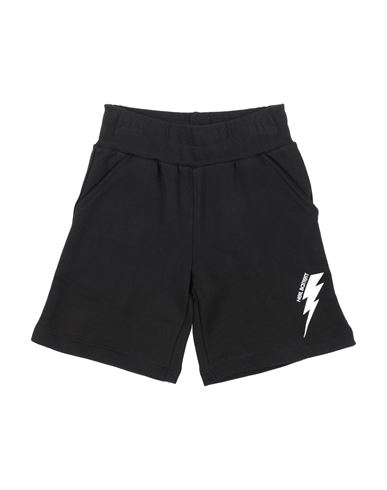Shop Neil Barrett Toddler Boy Shorts & Bermuda Shorts Black Size 6 Cotton