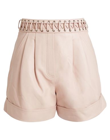 Balmain Woman Shorts & Bermuda Shorts Light Pink Size 4 Lambskin