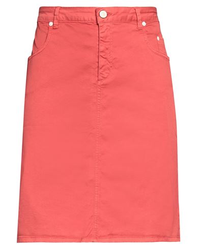 Siviglia Woman Mini Skirt Coral Size 34 Cotton, Elastane In Pink