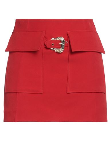 Versace Jeans Couture Woman Mini Skirt Red Size 6 Polyester, Elastane