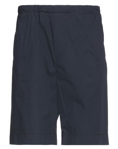 Nine In The Morning Man Shorts & Bermuda Shorts Midnight Blue Size 38 Cotton, Polyamide, Elastane In Black