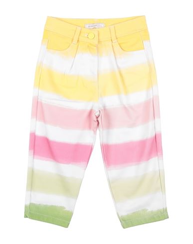 Shop Monnalisa Toddler Girl Pants Yellow Size 6 Cotton, Elastane