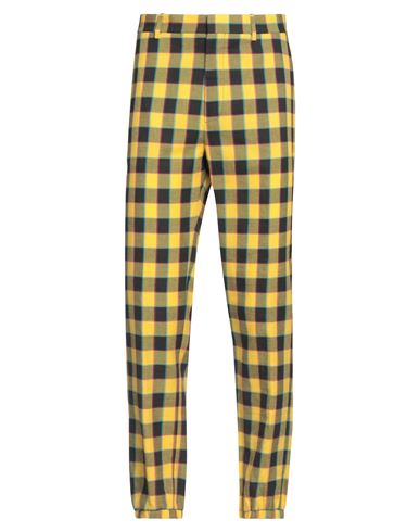 Moschino Man Pants Ocher Size 36 Cotton In Yellow