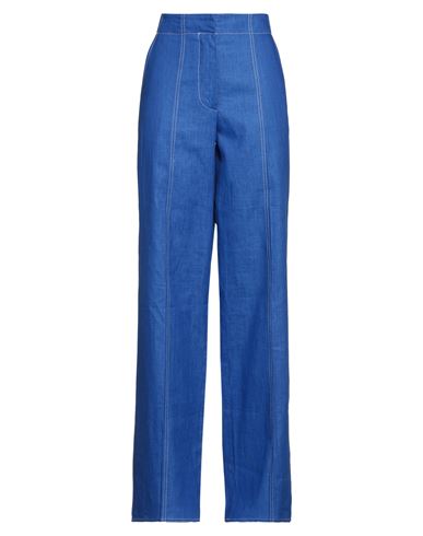 Sunnei Woman Pants Bright Blue Size M Linen