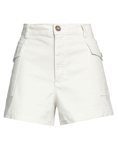 Frame Cotton-blend Twill Shorts In Ecru