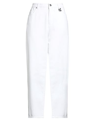 GAELLE PARIS GAËLLE PARIS WOMAN JEANS WHITE SIZE 30 COTTON 