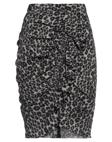 Shop Masscob Woman Mini Skirt Grey Size 6 Silk