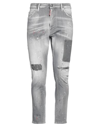 Dsquared2 Man Jeans Grey Size 40 Cotton, Elastane