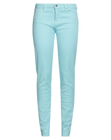 Love Moschino Woman Jeans Turquoise Size 29 Cotton, Elastane In Blue