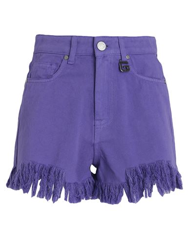 Shop Gaelle Paris Gaëlle Paris Woman Denim Shorts Purple Size 27 Cotton