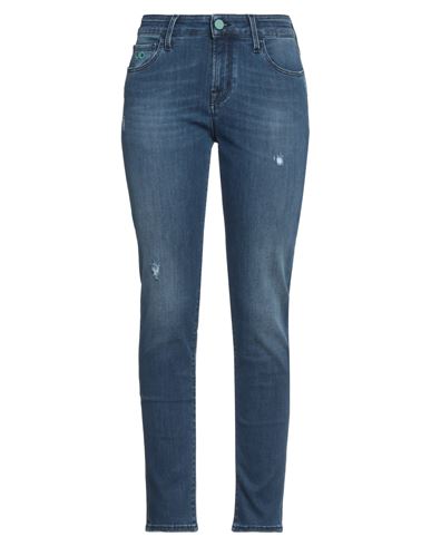 Jacob Cohёn Woman Jeans Blue Size 30 Cotton, Elastomultiester, Elastane, Polyester