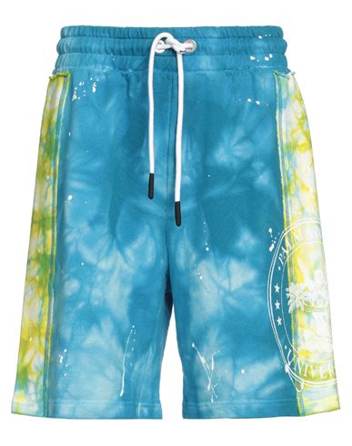 Palm Angels Man Shorts & Bermuda Shorts Azure Size M Cotton In Blue