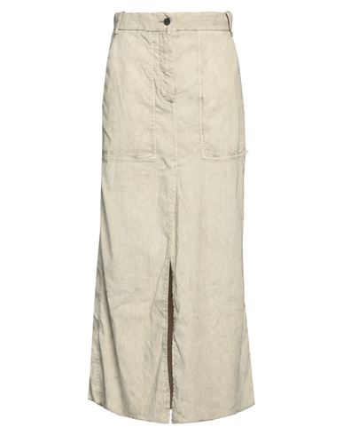 Masnada Woman Maxi Skirt Beige Size 4 Linen, Viscose, Elastane In Neutral