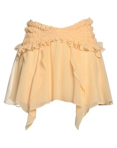 Isabel Marant Woman Mini Skirt Apricot Size 6 Silk In Orange