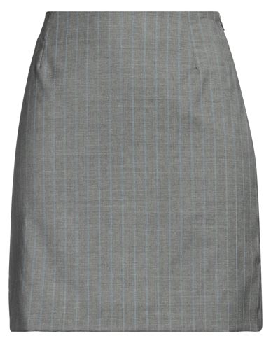 Lardini Woman Mini Skirt Grey Size 10 Wool
