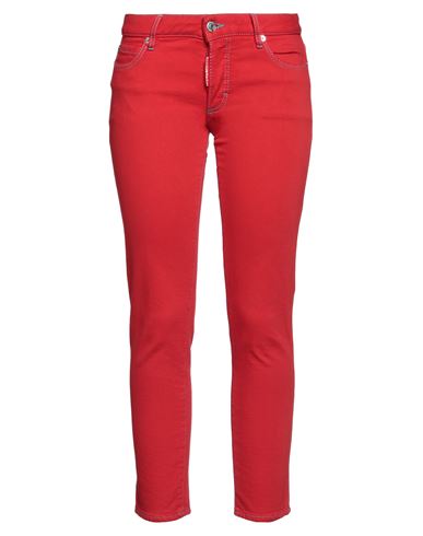 Dsquared2 Woman Jeans Red Size 2 Cotton, Elastane