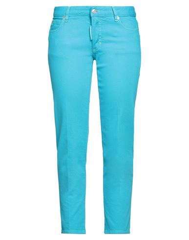 Dsquared2 Woman Jeans Azure Size 4 Cotton, Elastane In Blue