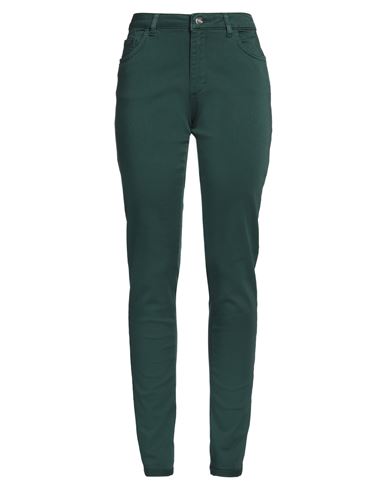 Shop Marani Woman Pants Dark Green Size 32 Cotton, Polyester, Elastane