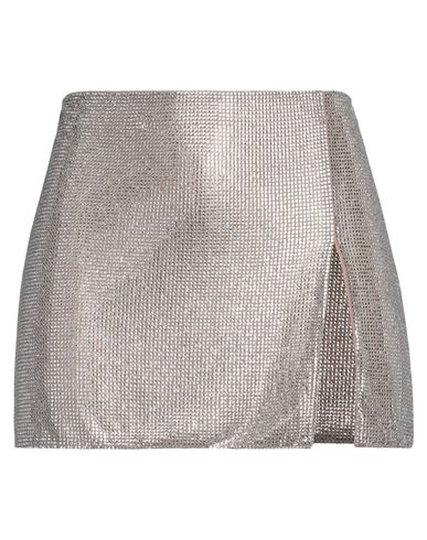Giuseppe Di Morabito Woman Mini Skirt Sand Size 4 Polyamide, Elastane In Metallic