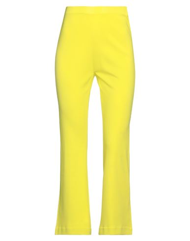 Shop Kangra Woman Cropped Pants Yellow Size 4 Viscose, Polyester