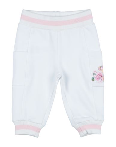 Shop Monnalisa Newborn Girl Pants White Size 3 Cotton, Elastane