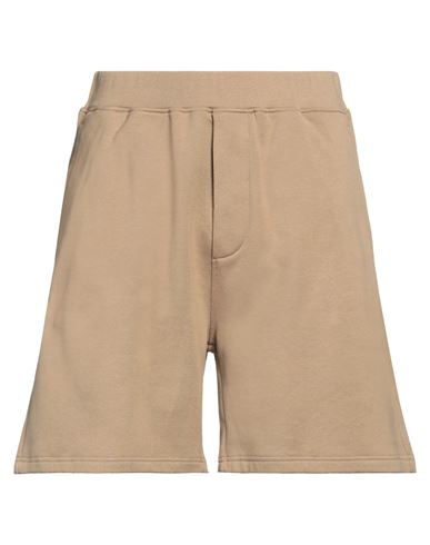 Dsquared2 Man Shorts & Bermuda Shorts Sand Size M Cotton, Elastane In Beige