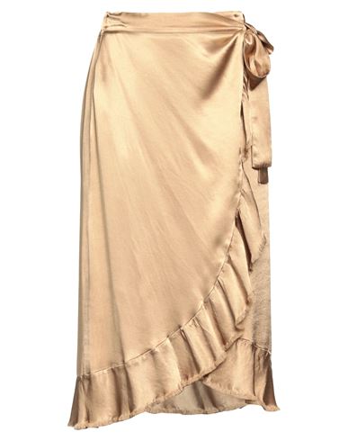 Dixie Woman Midi Skirt Sand Size M Viscose In Beige