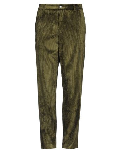 Shop Roberto Cavalli Man Pants Military Green Size 40 Viscose, Cotton, Elastane