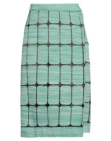 Shop Aviu Aviù Woman Midi Skirt Green Size 8 Polyester, Polyamide