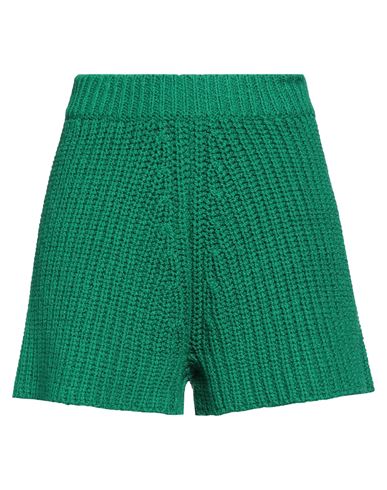 Shop Alanui Woman Shorts & Bermuda Shorts Green Size S Cotton