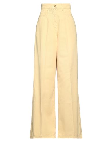 Alysi Woman Pants Ocher Size 29 Cotton In Yellow