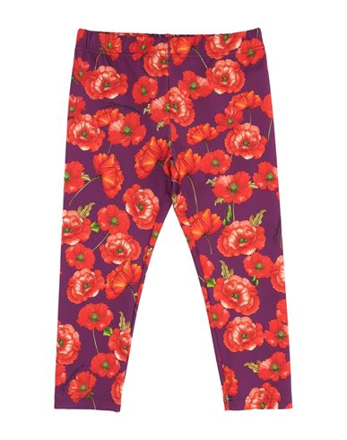 Shop Dolce & Gabbana Toddler Girl Leggings Purple Size 7 Cotton, Elastane